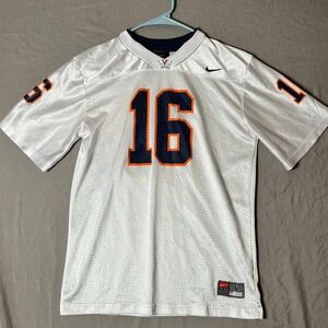 Virginia Nike Jersey Kids L White #16 NCAA Football EUC